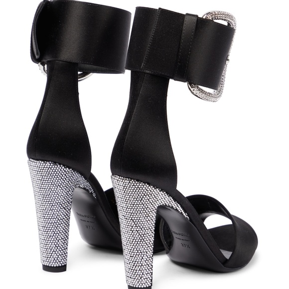 TOM FORD Crystal-embellished satin sandals, size 37.5 - Picture 2 of 6